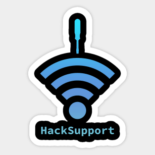 Copy of Hack-Support: A Cybersecurity Design (Blue) Sticker